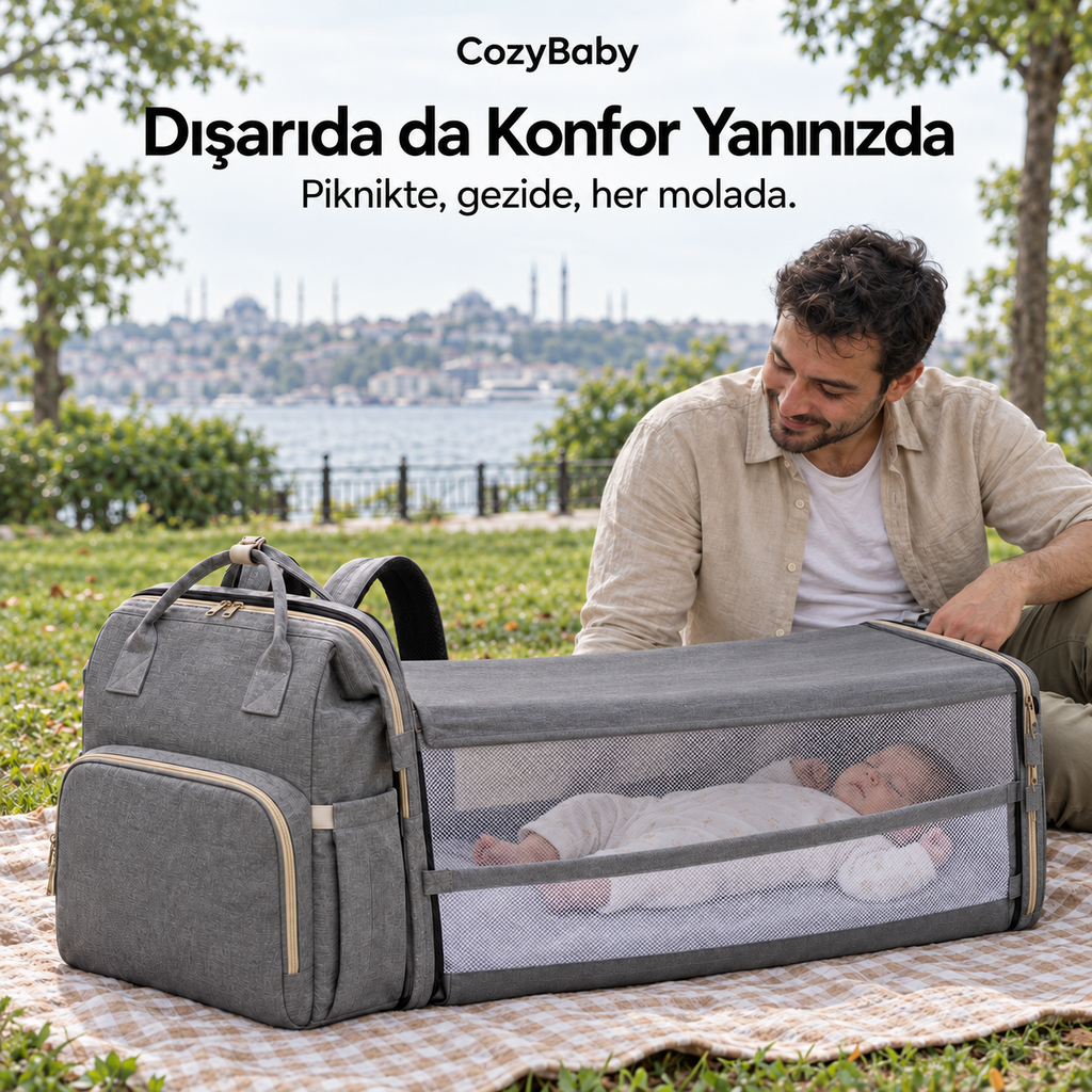 CozyBaby | Çok Fonksiyonlu Bebek Bakım Çantası