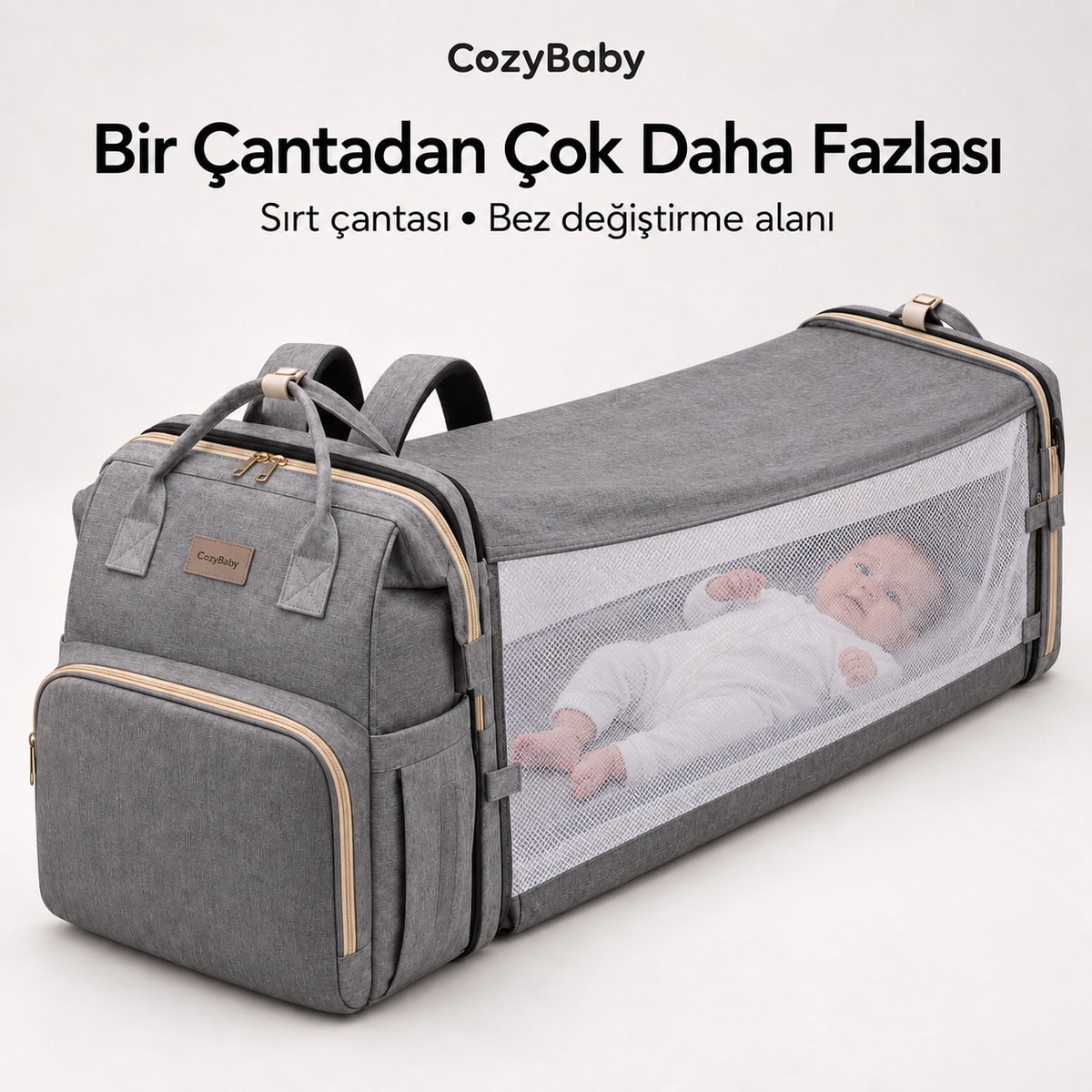 CozyBaby | Çok Fonksiyonlu Bebek Bakım Çantası